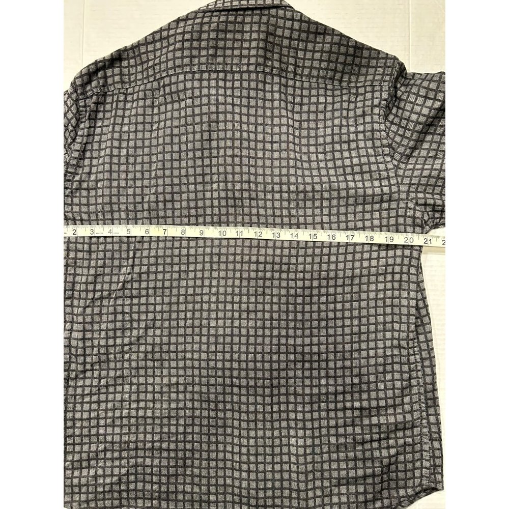 Untuckit Mens Black Gray Long Sleeve‎ Button Up Shirt Size Medium - Picture 4 of 9
